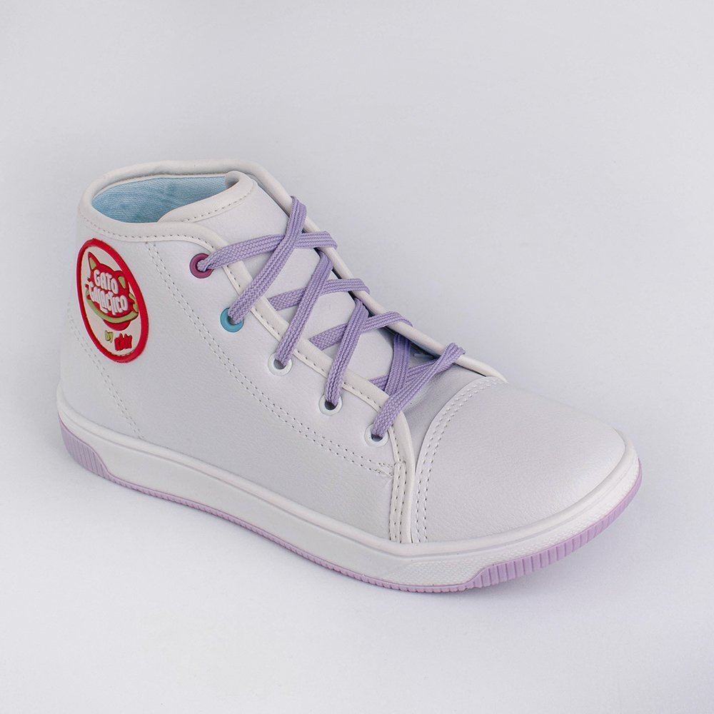 TENIS KIDY ASTRAL BRANCO/LILAS Branco/Lilás 2