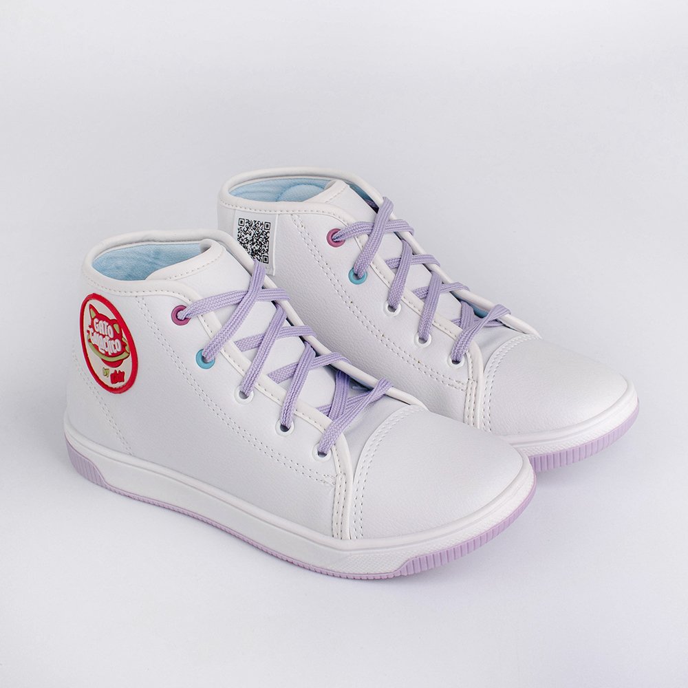 TENIS KIDY ASTRAL BRANCO/LILAS  Branco/Lilás 3