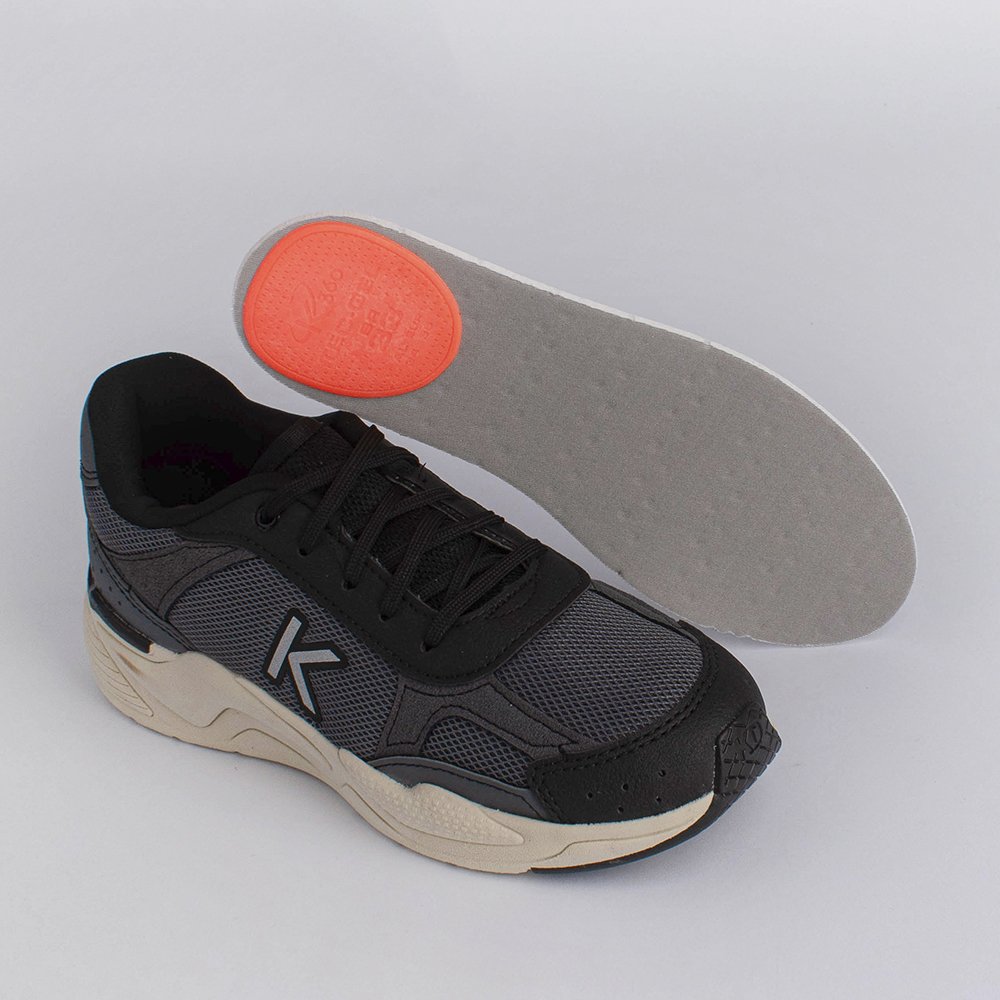 TENIS K360 RETRO PRETO/GRAFITE Kidy Preto/Grafite 4