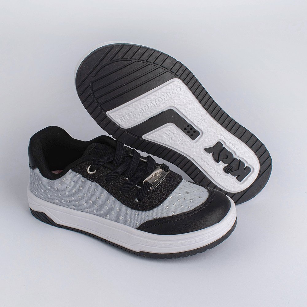 TENIS KIDY HAPPY JEANS/PRETO Jeans/Preto 4