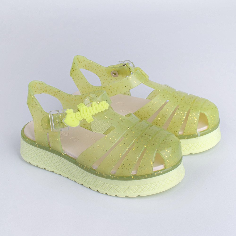 SANDALIA KIDY GLOSS AMARELO/GLITER 