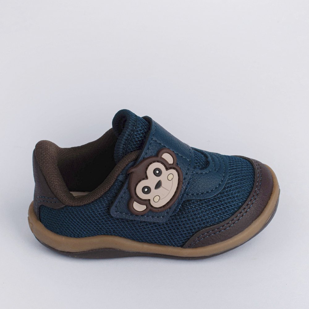 TENIS KIDY COLORS EQUILIBRIO MARINHO/CAFE 