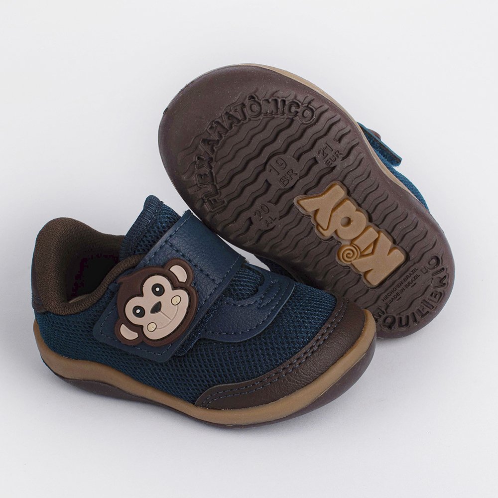 TENIS KIDY COLORS EQUILIBRIO MARINHO/CAFE  Marinho/Café 4