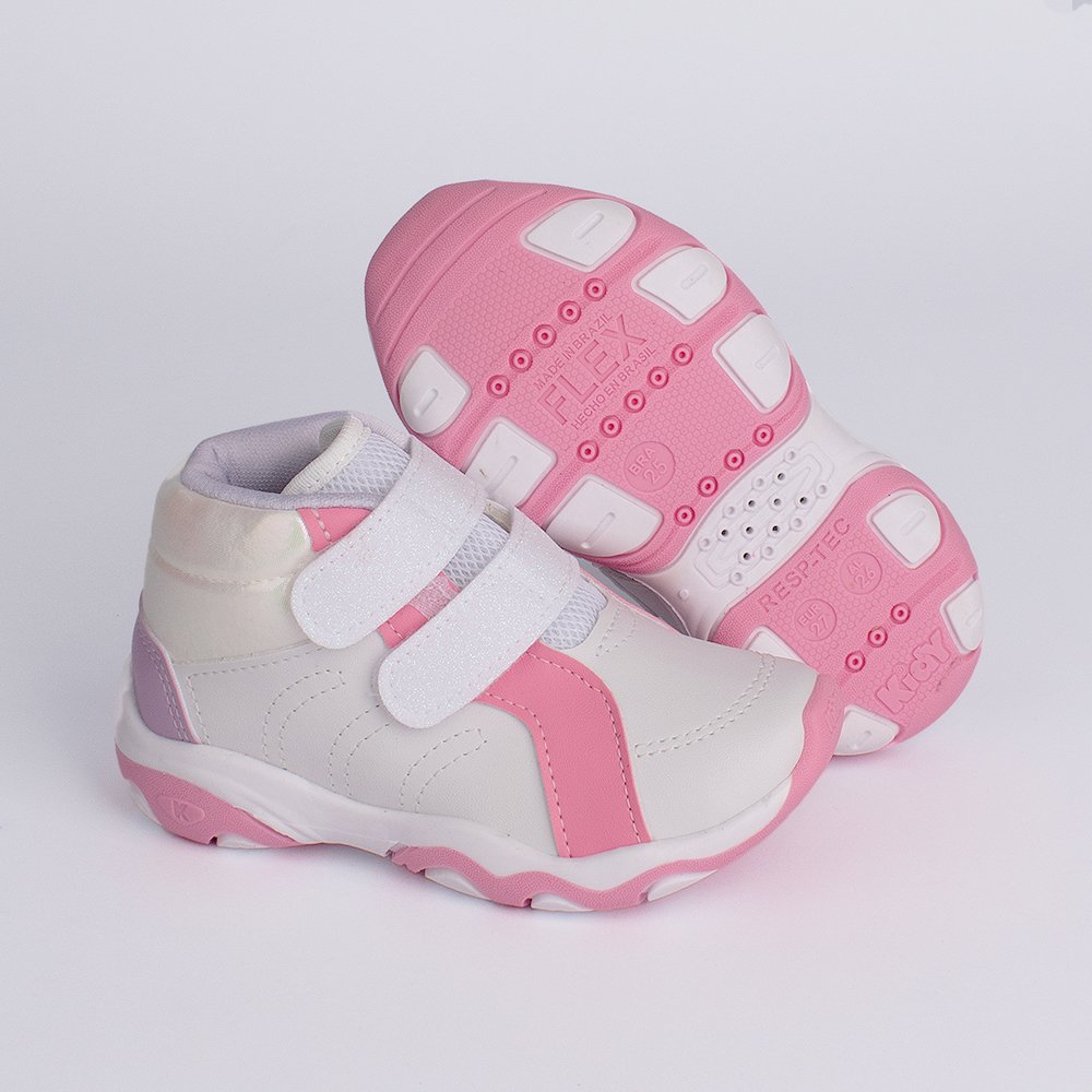 TENIS KIDY PLAY RESPITEC BRANCO/ROSA/LILAS 