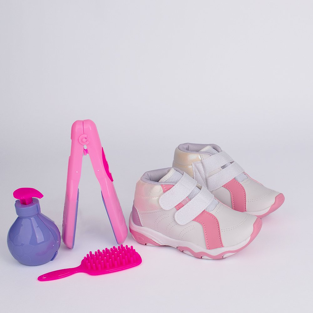 TENIS KIDY PLAY RESPITEC BRANCO/ROSA/LILAS Branco/Rosa/Lilás 2
