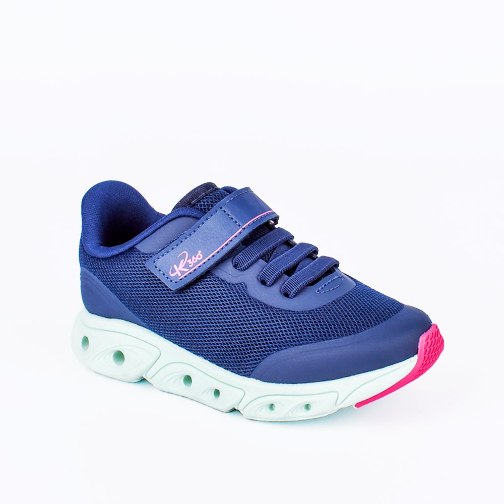 Tenis Infantil K360 Energy Impulso Azul Marinho e Pink Roxo 3