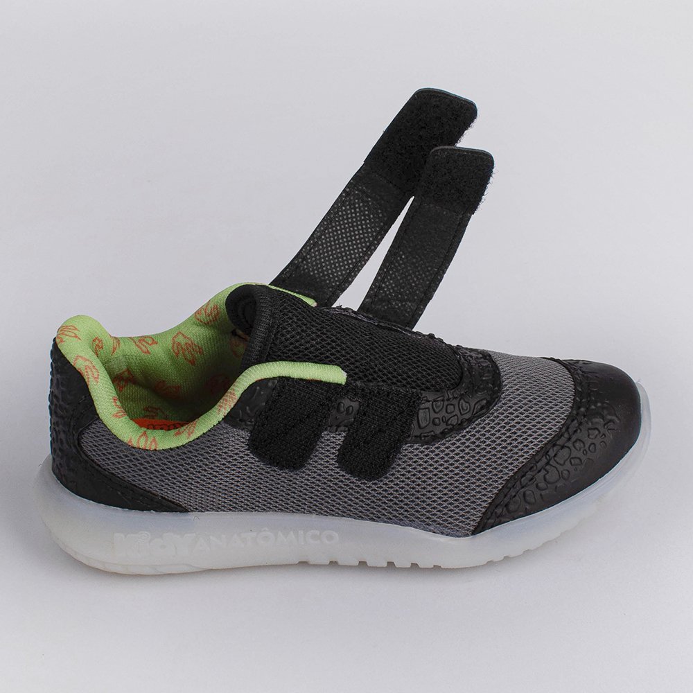 TENIS KIDY FLEX LIGHT PRETO/GRAFITE/VERDE Kidy Preto/Cinza 3