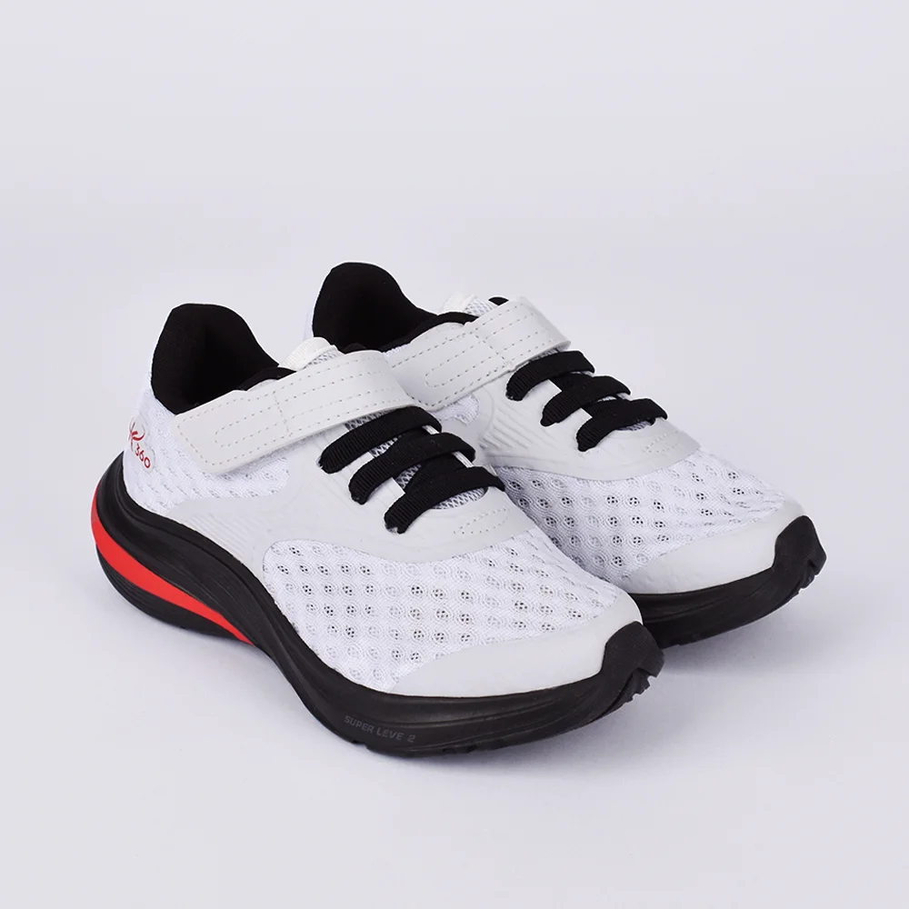 Tenis Infantil K-360 Super Leve 2 Esportivo Branco  Branco/Preto 2