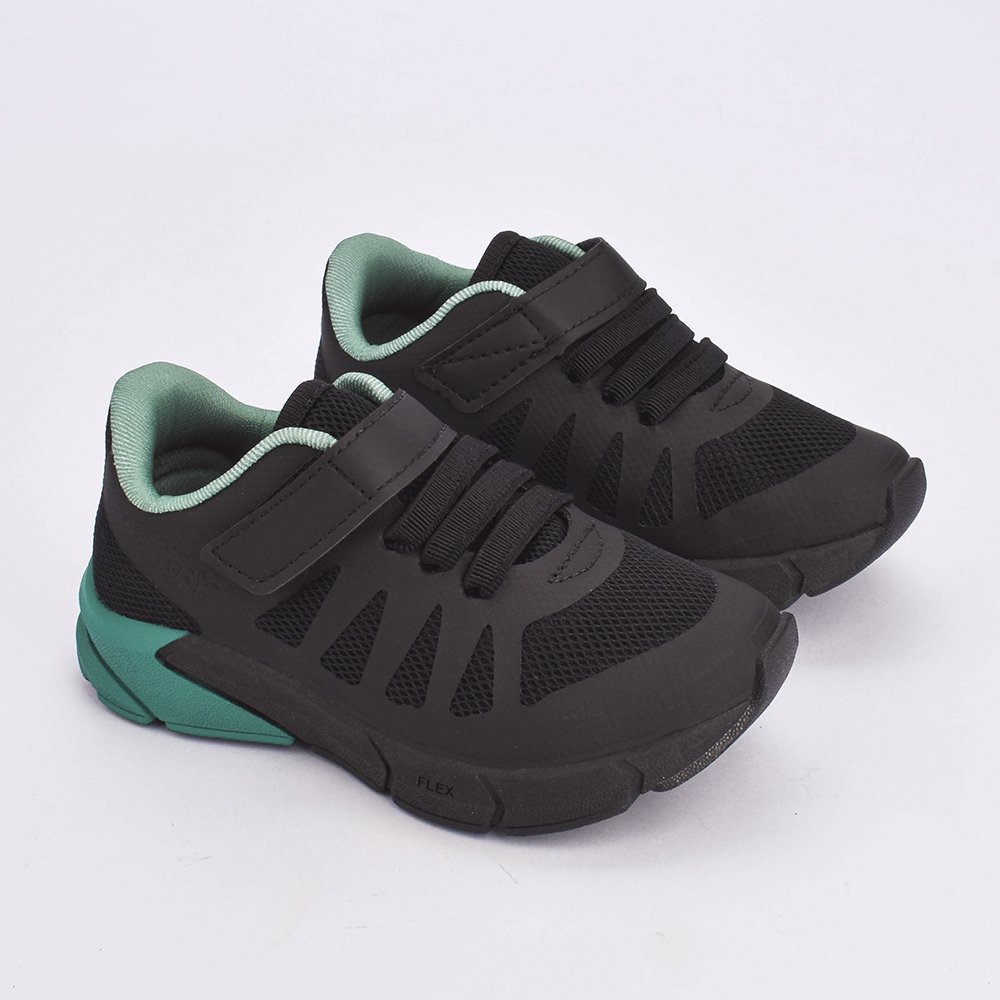 TENIS KIDY ENERGY BABY RESPITEC PRETO/VERDE Kidy Preto/Verde 2