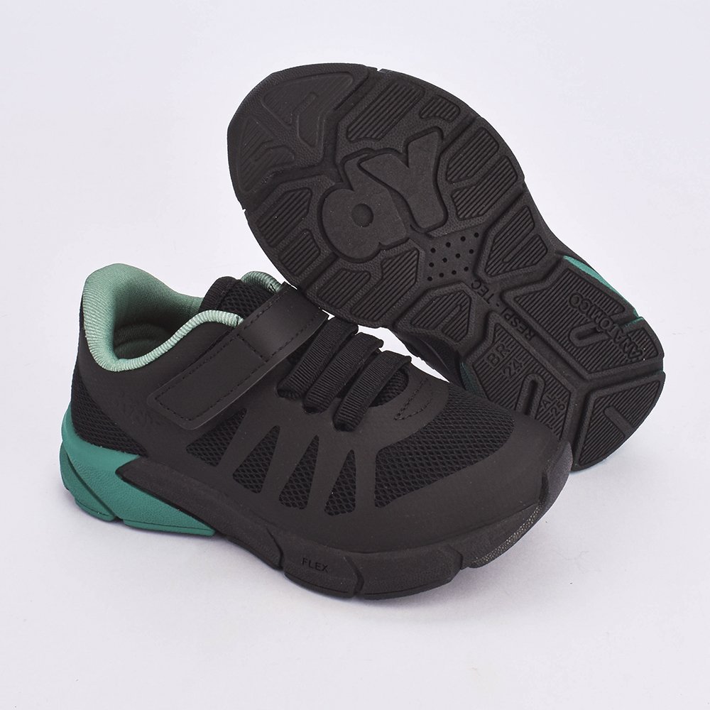 TENIS KIDY ENERGY BABY RESPITEC PRETO/VERDE Kidy Preto/Verde 3
