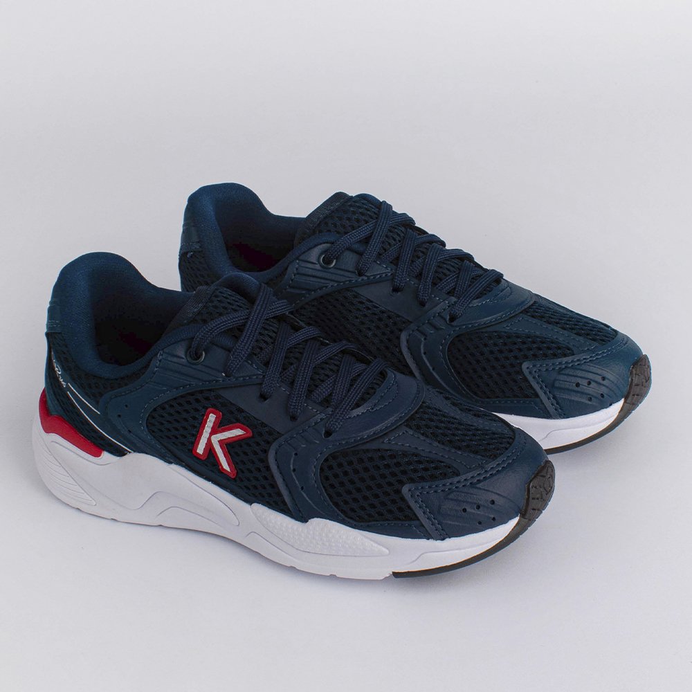 TENIS K360 RETRO MRNHO/VRLHO/PRATA Kidy Azul/Vermelho 3
