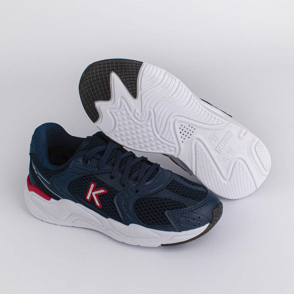 TENIS K360 RETRO MRNHO/VRLHO/PRATA Kidy Azul/Vermelho 4