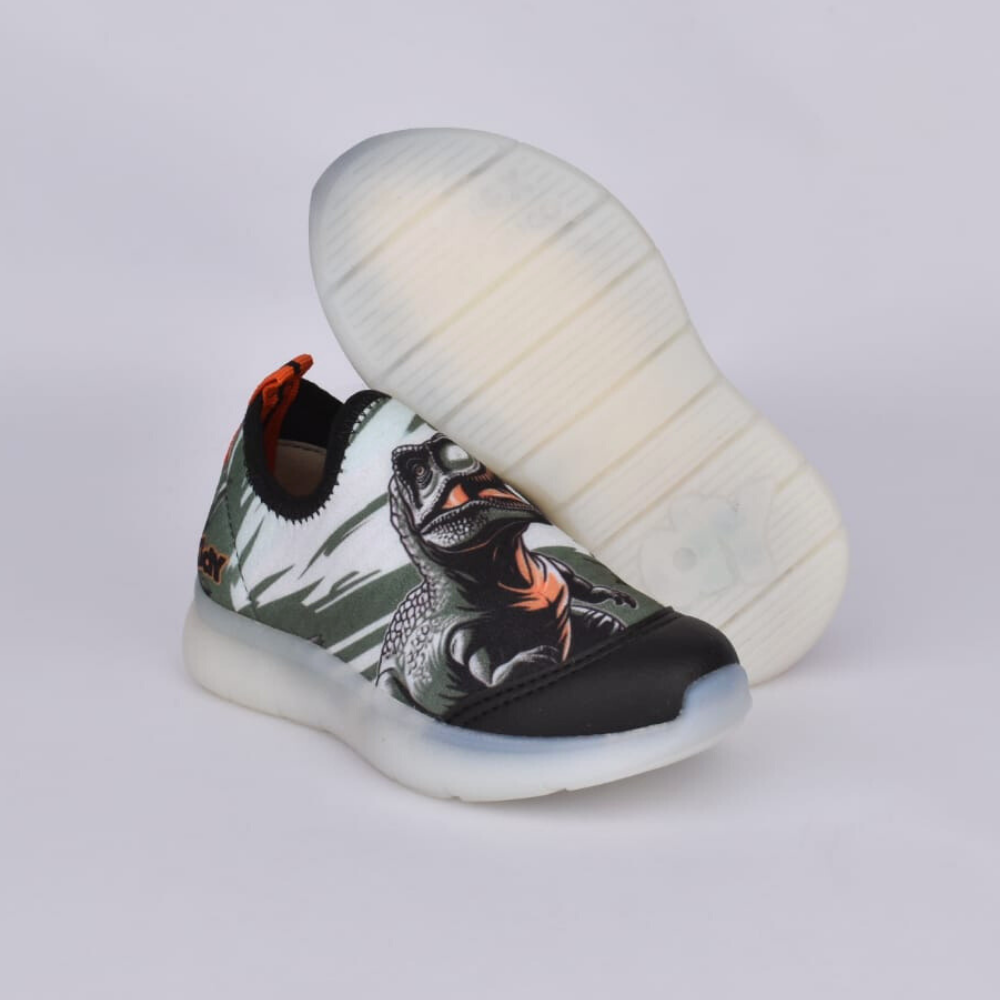 TENIS KIDY FLEX LIGHT VERDE/LARANJA Kidy Preto/Verde 2