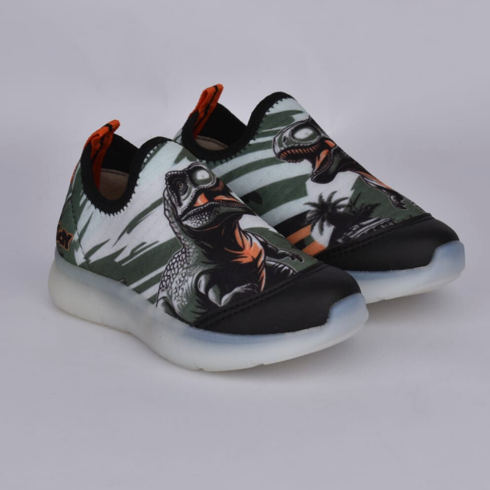 TENIS KIDY FLEX LIGHT VERDE/LARANJA Kidy Preto/Verde 3