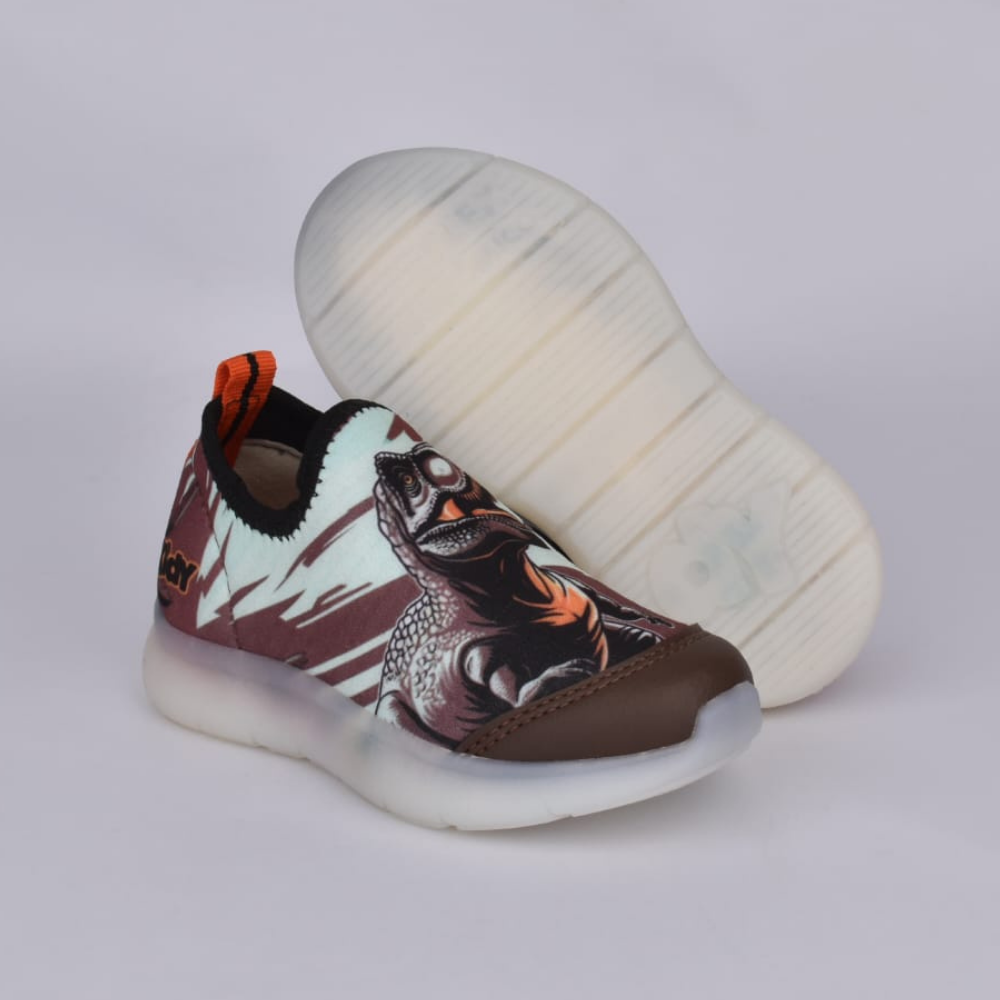 TENIS KIDY FLEX LIGHT MARROM/LARANJA Kidy  Preto/Verde 2