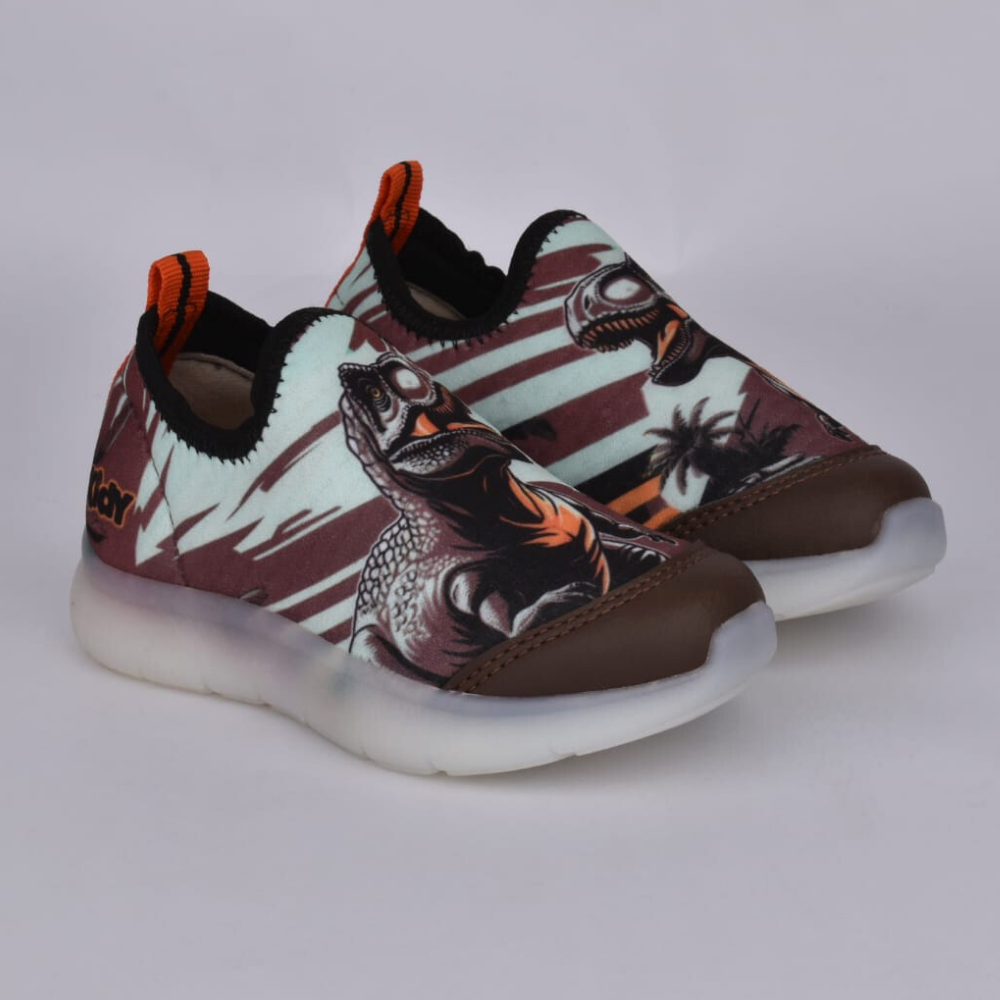 TENIS KIDY FLEX LIGHT MARROM/LARANJA Kidy  Preto/Verde 3