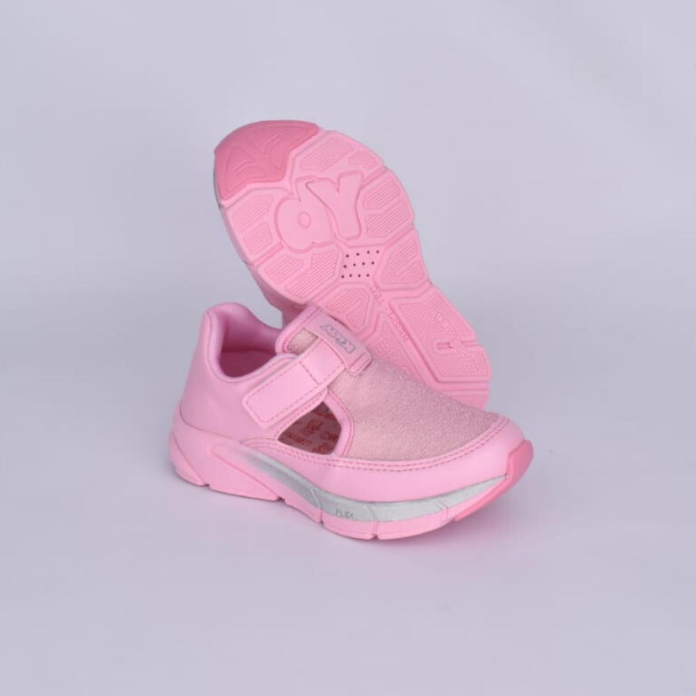 TENIS KIDY ENERGY BABY RESPITEC ROSA/PRATA Kidy