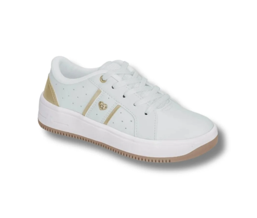 TENIS K360 NOVA YORK BRANCO/OURO Kidy