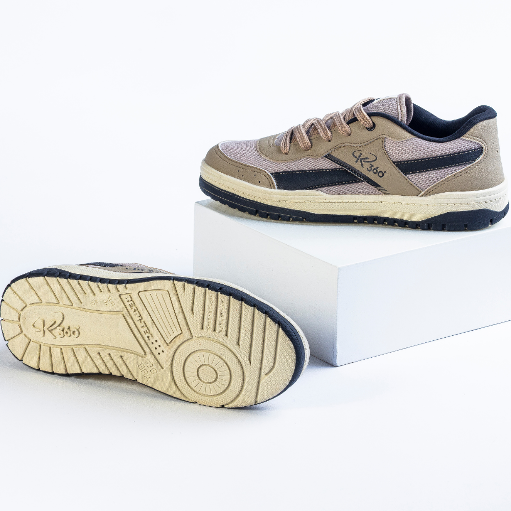 TENIS K360 ESTILO RESPITEC  PRETO/BEGE  Bege/Azul 3