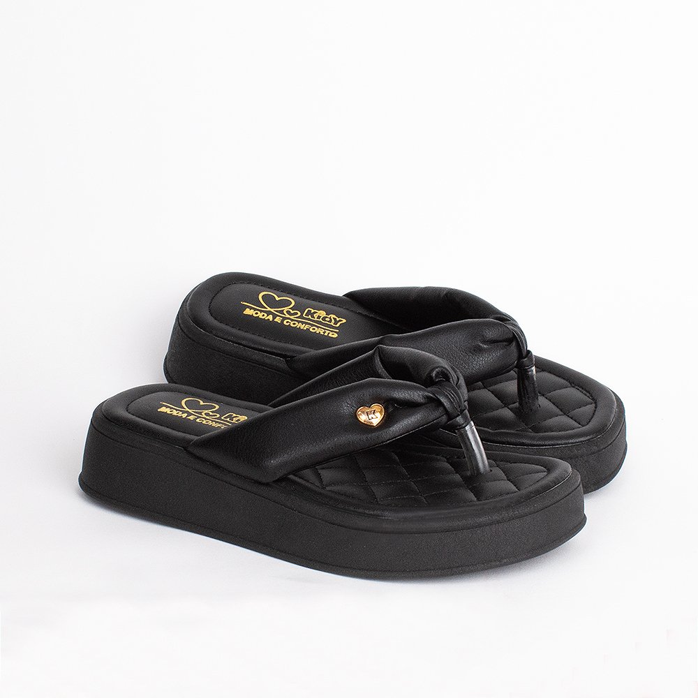 SANDALIA KIDY FLAT FORM PRETO Kidy Preto 2