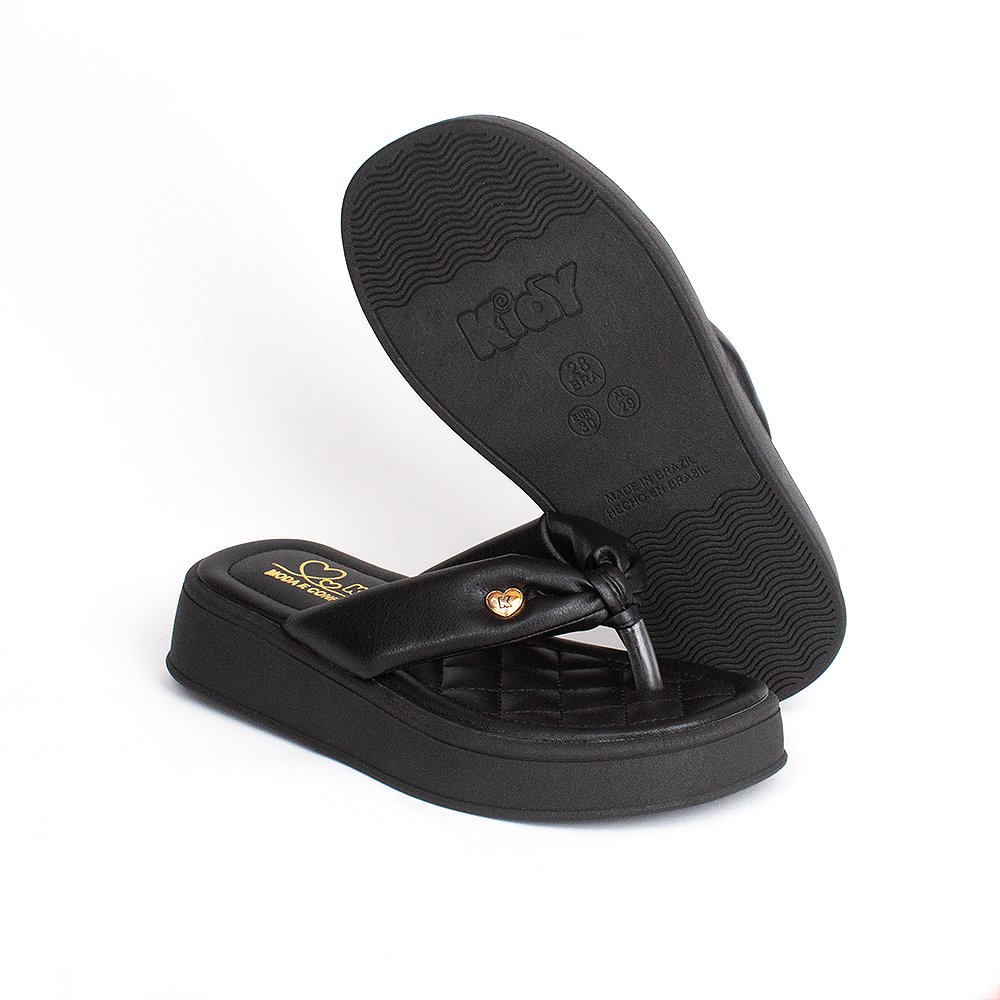 SANDALIA KIDY FLAT FORM PRETO Kidy Preto 3