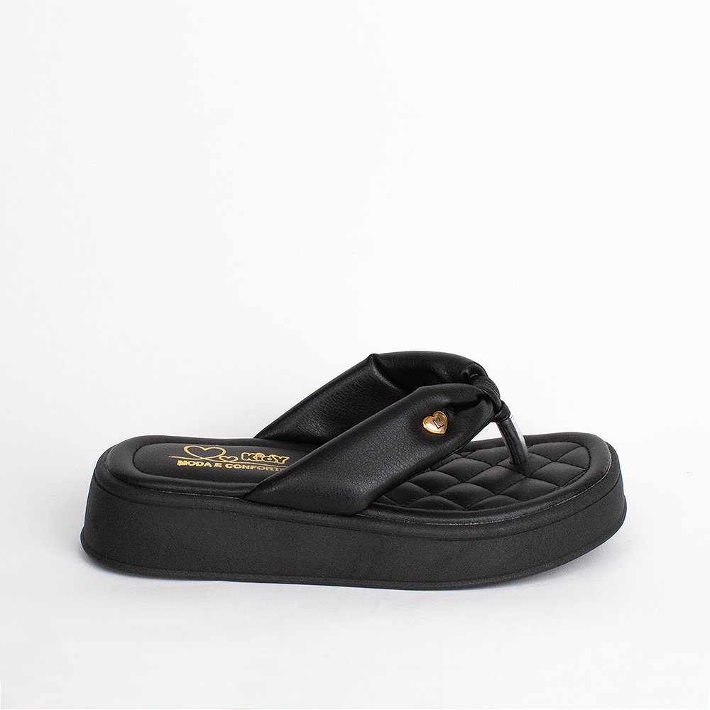 SANDALIA KIDY FLAT FORM PRETO Kidy Preto 4