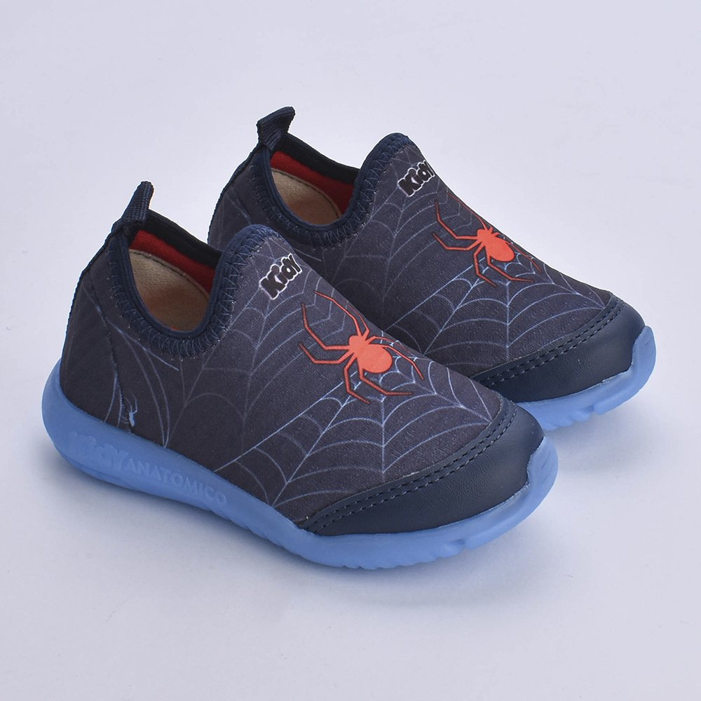 Tenis Kidy Flex Ligth Marinho e Vermelho Azul Marinho 2
