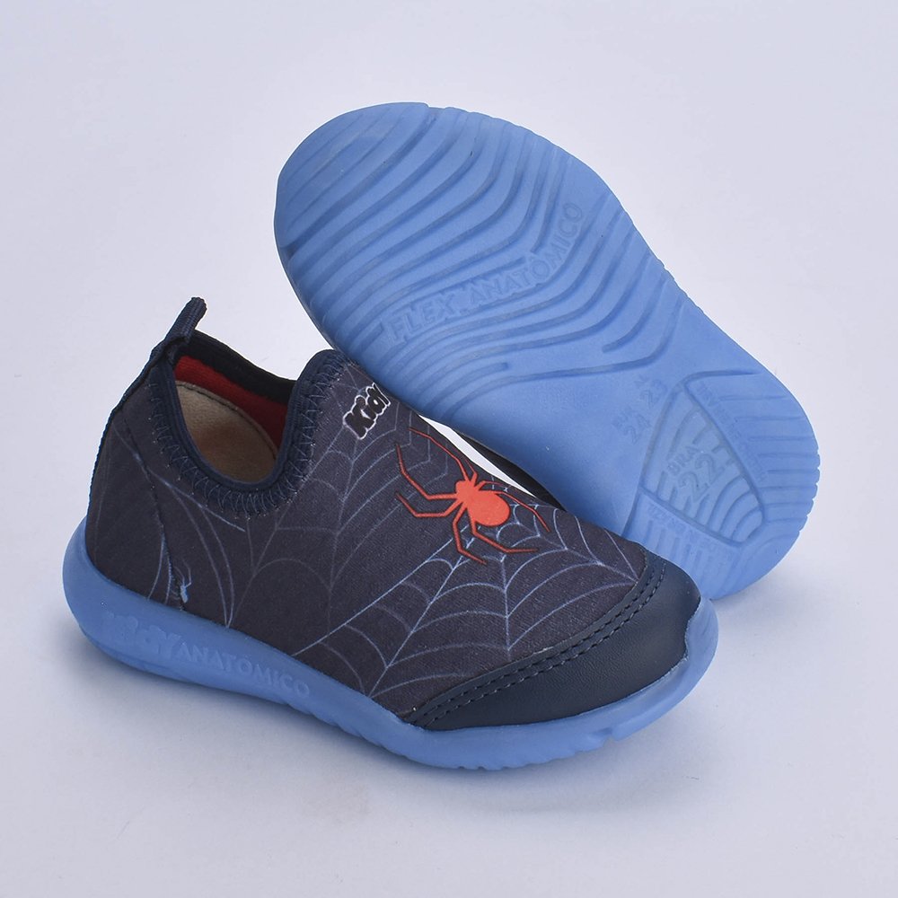 Tenis Kidy Flex Ligth Marinho e Vermelho Azul Marinho 4