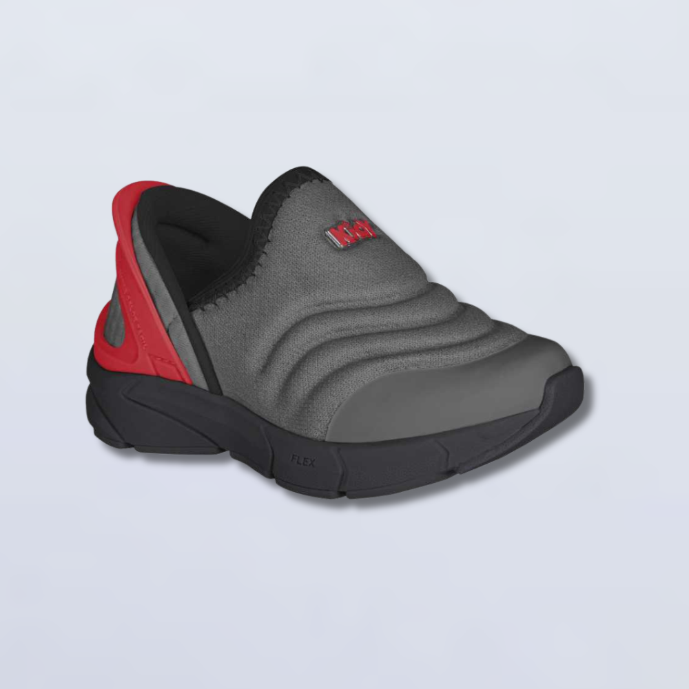 Tenis Kidy Energy Baby Respitec Grafite e Vermelho