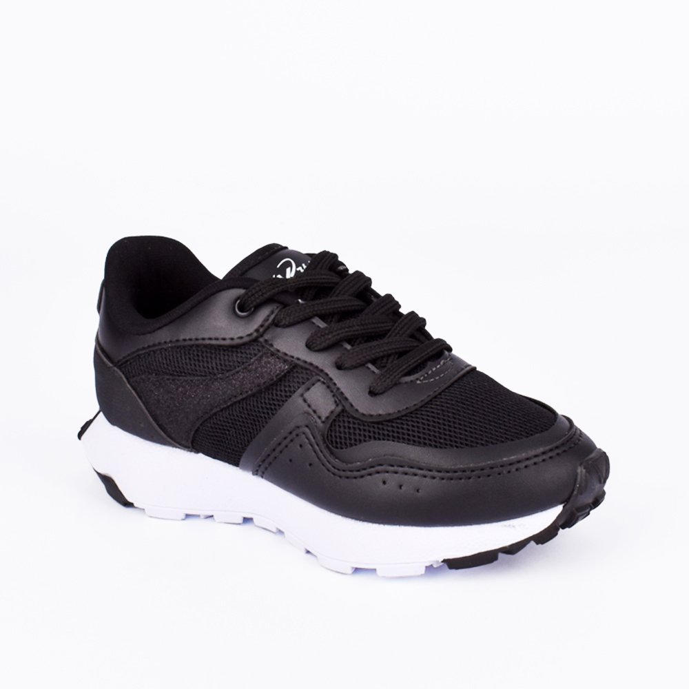 Tenis Infantil K360 Jogger Glitter Preto