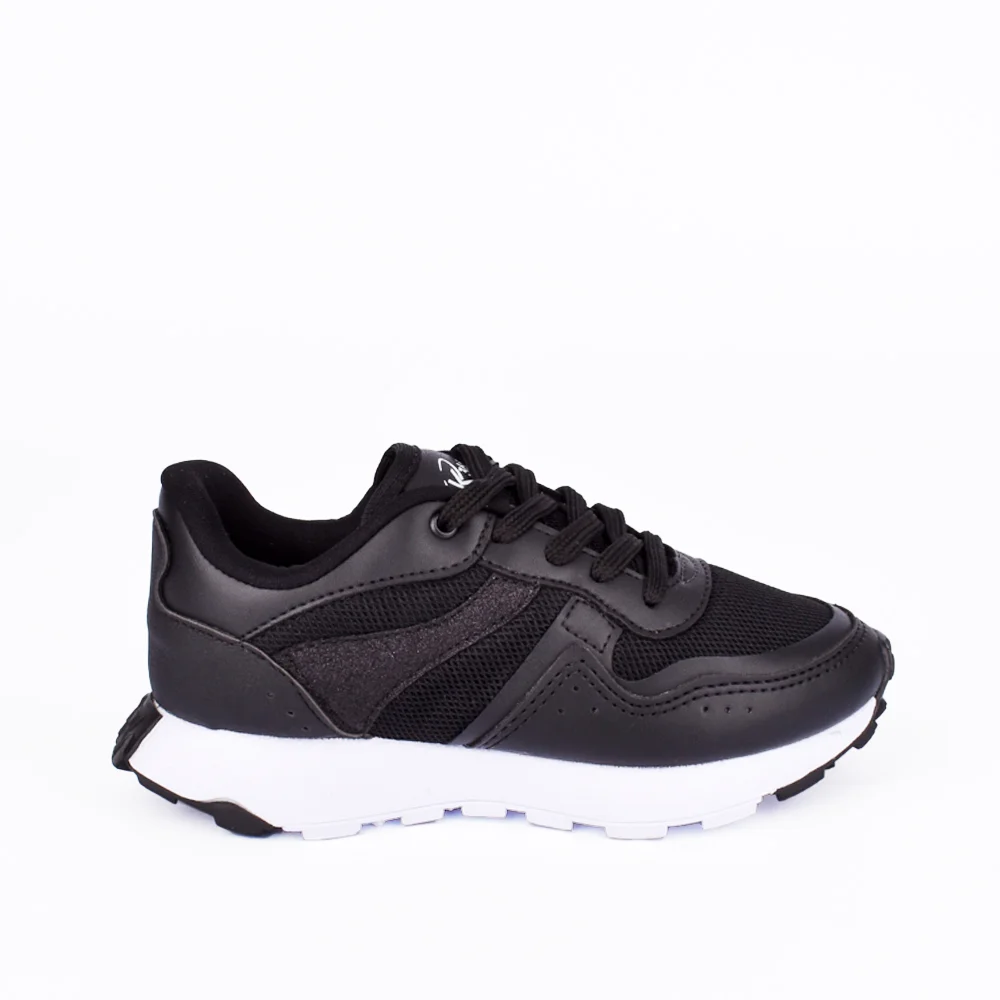 Tenis Infantil K360 Jogger Glitter Preto Preto 2