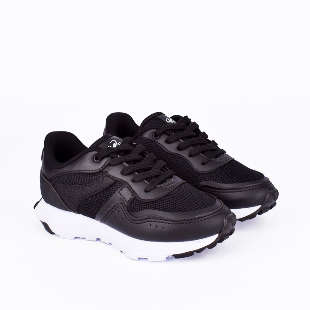 Tenis Infantil K360 Jogger Glitter Preto Preto 3