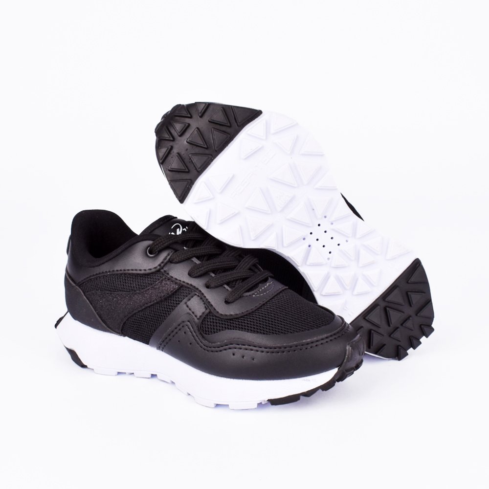 Tenis Infantil K360 Jogger Glitter Preto Preto 4