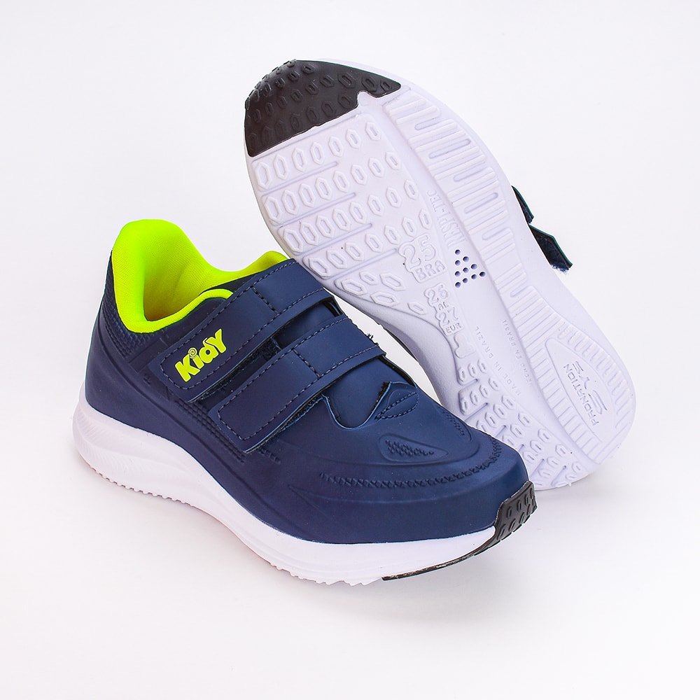 T.KIDY SUPER CONFORTO RESPITEC MARINHO/AMARELO NEON Kidy Azul 4