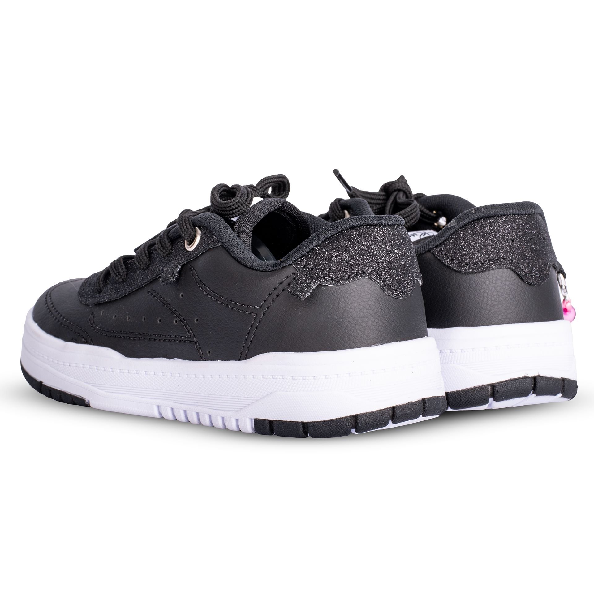 Tenis Infantil Menina Kidy K360 Respitec Preto Estiloso Leve Confortavel Respiravel Antiderrapante Preto 4