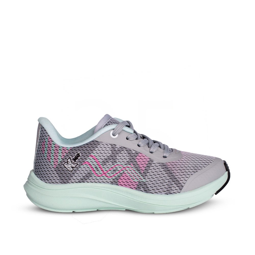 Tenis Infantil Menina Kidy K360 Energy 2 Cinza Leve Macio Esportivo Conforto Anatomico Cinza/Rosa 2