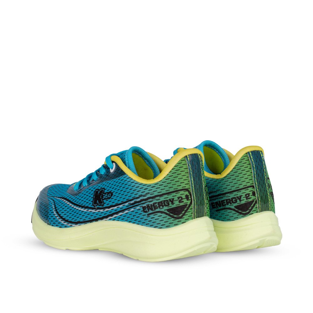 Tenis Infantil Menino Kidy K360 Energy Azul Escolar Confortavel Escolar Anatomico Azul/Verde 3