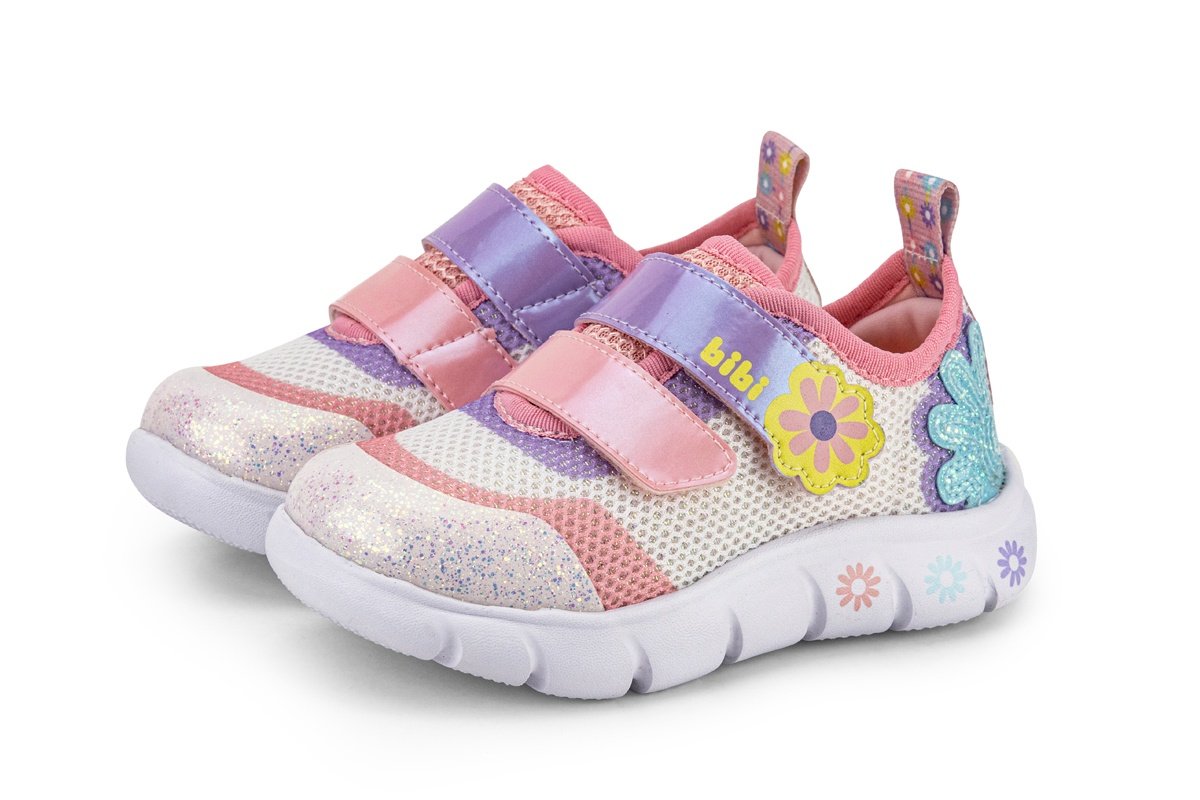 Tênis Infantil Bibi Energy Baby 2.0 Branco com Rosa Branco 2
