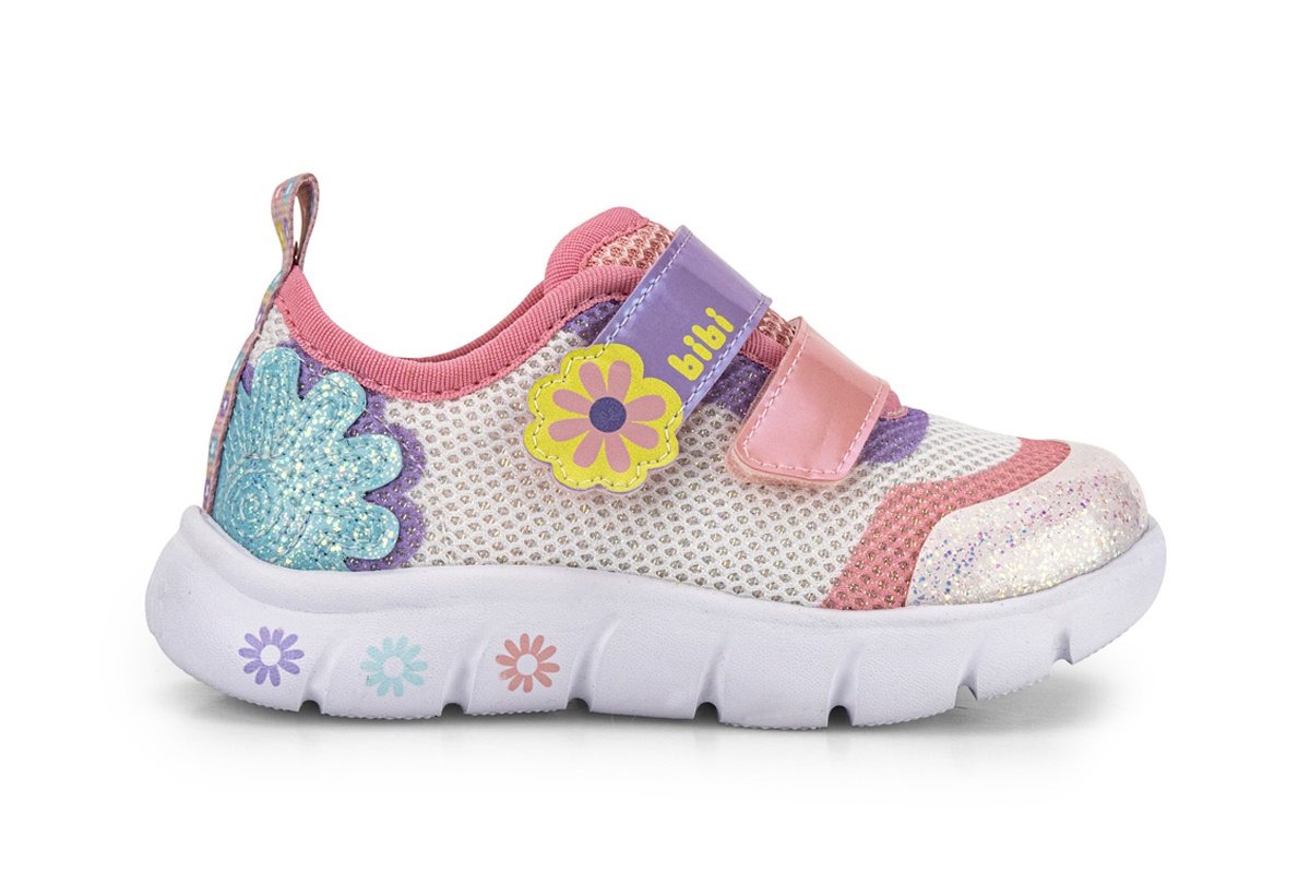 Tênis Infantil Bibi Energy Baby 2.0 Branco com Rosa Branco 3