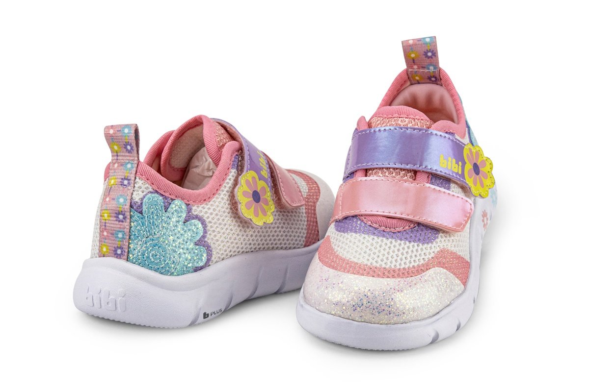Tênis Infantil Bibi Energy Baby 2.0 Branco com Rosa Branco 4