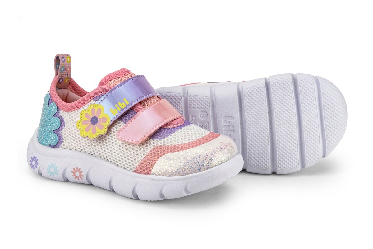Tênis Infantil Bibi Energy Baby 2.0 Branco com Rosa Branco 5