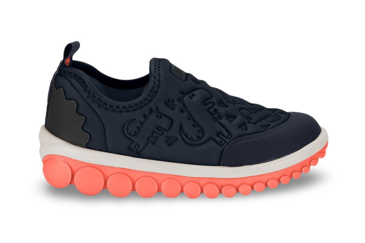 Tênis Infantil Menino Bibi Roller 2.0 Marinho Laranja Dino Marinho 3