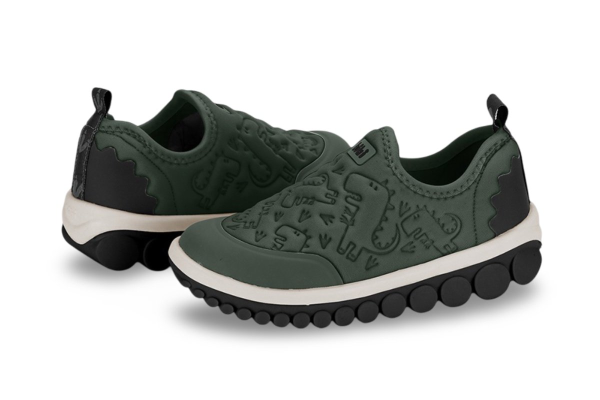 Tênis Infantil Menino Bibi Roller 2.0 Verde Preto Dino Verde 5