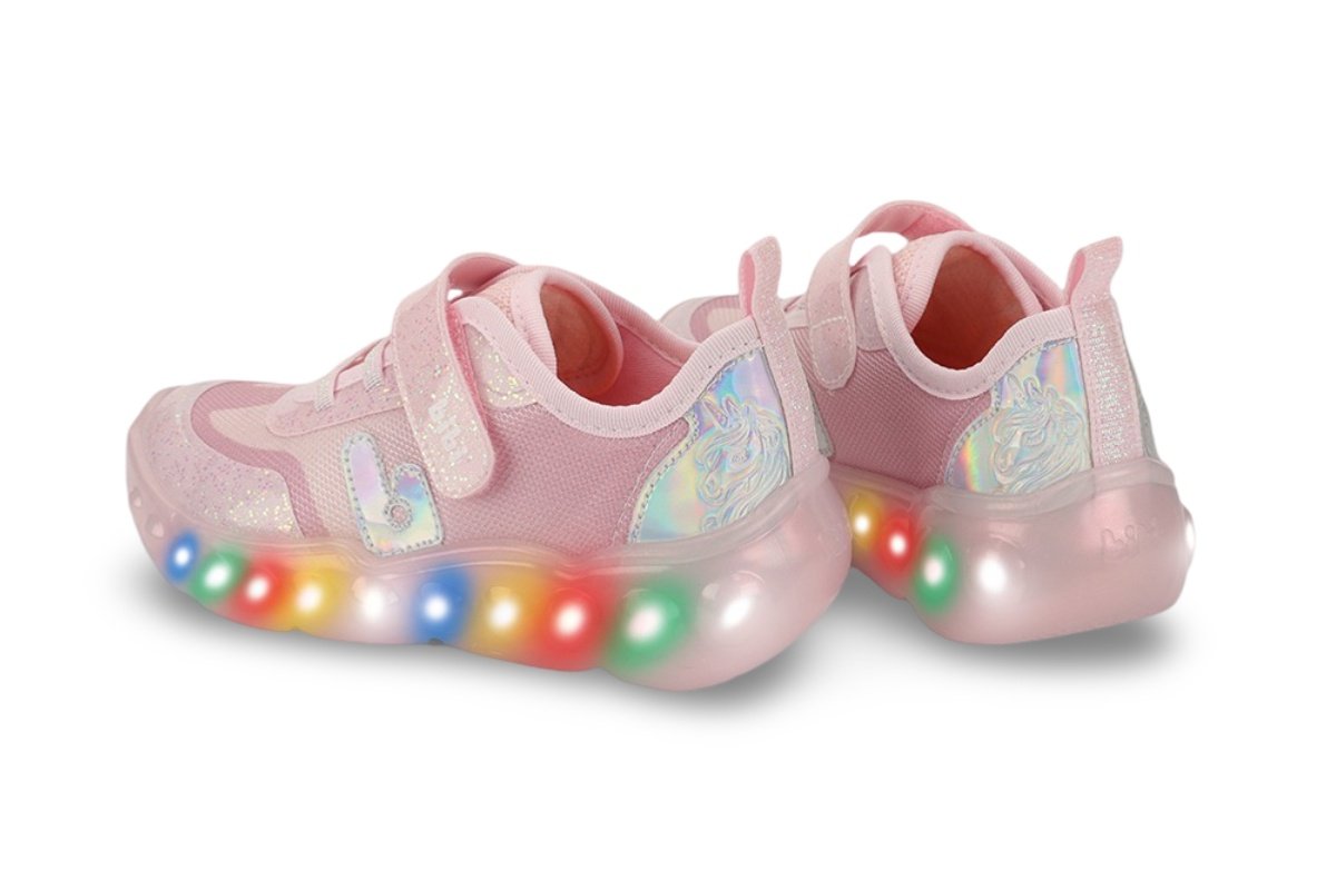 Tênis Infantil de Luz Menina Bibi Roller Celebration 3.0 Rosa Holográfico Rosa 5