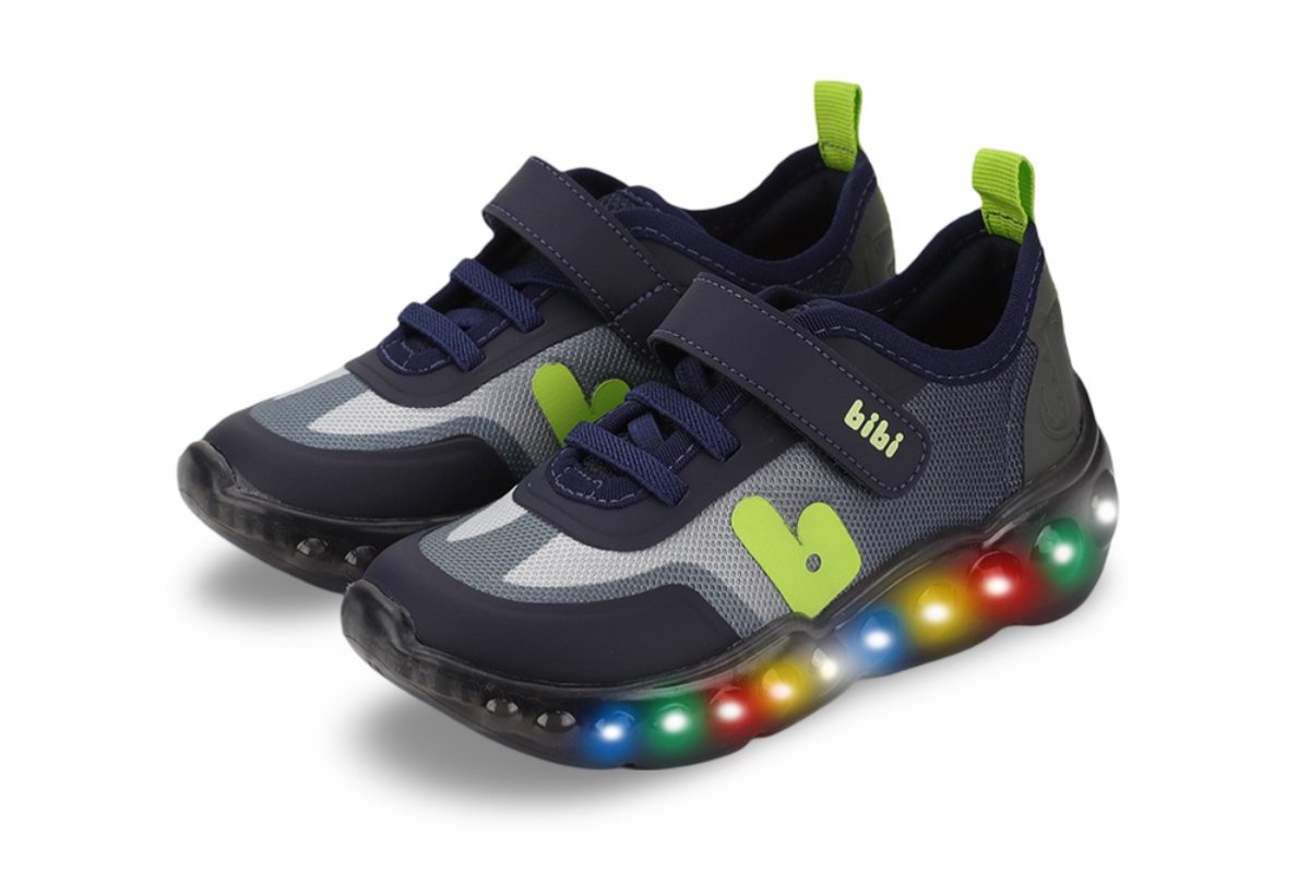 Tênis Infantil de Luz Menino Bibi Roller Celebration 3.0 Marinho Neon Marinho 2