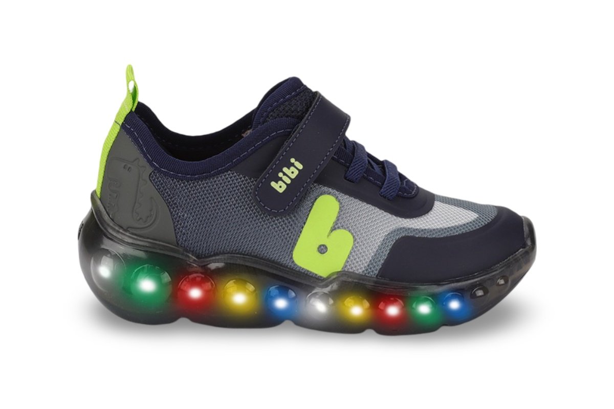 Tênis Infantil de Luz Menino Bibi Roller Celebration 3.0 Marinho Neon Marinho 3