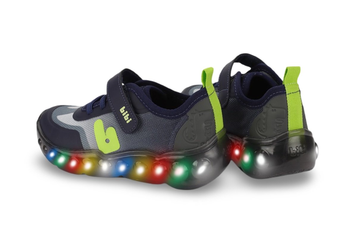 Tênis Infantil de Luz Menino Bibi Roller Celebration 3.0 Marinho Neon Marinho 5