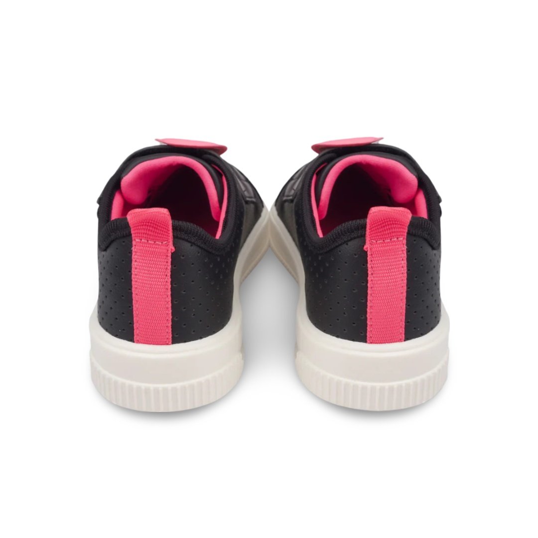 Tênis Infantil Feminino Pampili Up Patch Carinha Preto e Pink Fluor Preto/Rosa 5