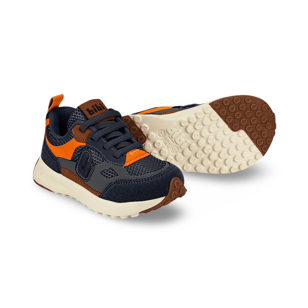 Tênis Infantil Menino Bibi Jogging Marinho Eletric Marinho/Laranja 2