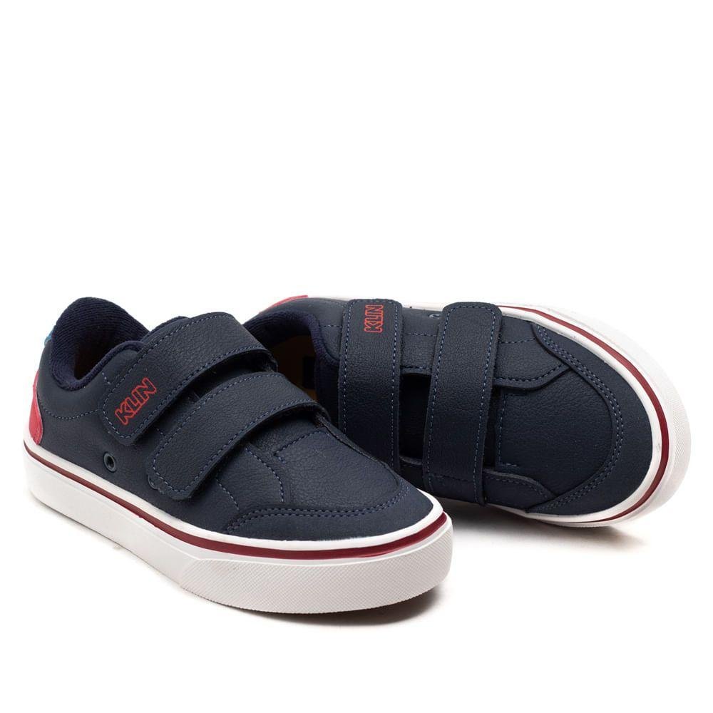 Tênis Infantil Casual Menino Klin Freestyle Mini Street Marinho Vermelho Azul Marinho 2